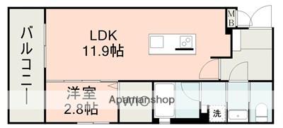 ラ・シック光の森駅Ⅱ(1LDK/1階)の間取り写真