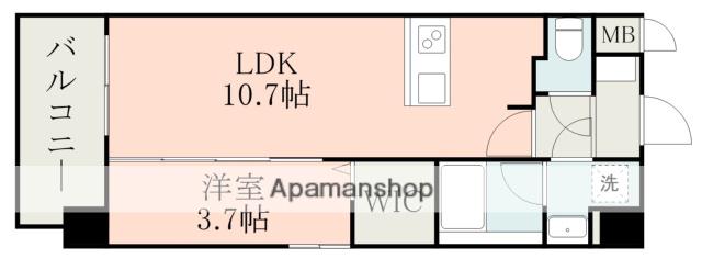 ELGRAND菊陽Ⅱ(1LDK/4階)の間取り写真