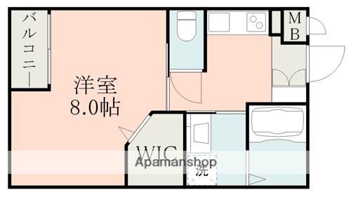 ラ・シック菊陽Ⅳ(1K/1階)の間取り写真