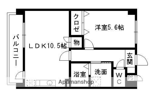 フレスコ桜山(1LDK/2階)の間取り写真