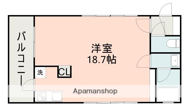 ユーハウス3(ワンルーム/2階)の間取り写真