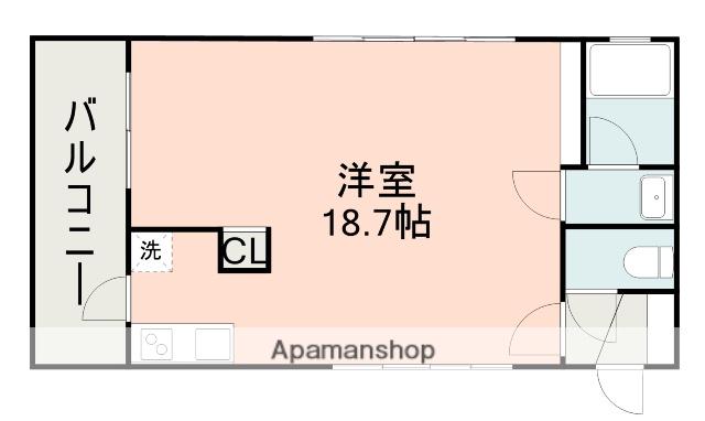 ユーハウス3(ワンルーム/2階)の間取り写真