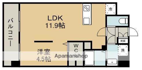 ISM水前寺(1LDK/5階)の間取り写真