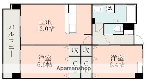 レアルコート(2LDK/1階)の間取り写真