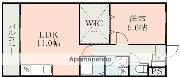 ユングフラウ原水(1LDK/4階)の間取り写真