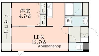 ミリーサ菊陽(1LDK/4階)の間取り写真