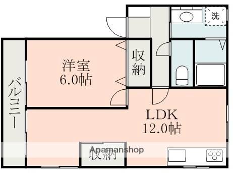 メゾン・ド・マリアージュⅡ(1LDK/1階)の間取り写真