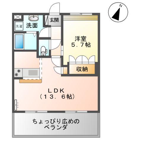 レ・セーナ(1LDK/3階)の間取り写真