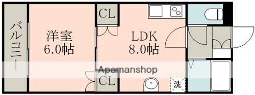 PRENDRE武蔵ケ丘 Ⅱ(1LDK/1階)の間取り写真