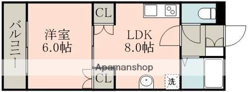 PRENDRE武蔵ケ丘 Ⅱ(1LDK/2階)の間取り写真