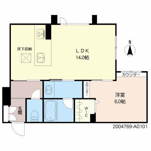 シャーメゾンARISTIO(1LDK/1階)の間取り写真