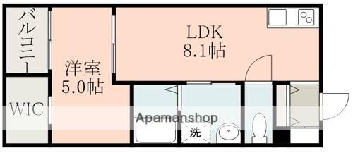 MAJOR大津駅前(1LDK/1階)の間取り写真