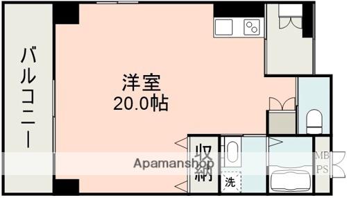 豊前街道の館(ワンルーム/3階)の間取り写真