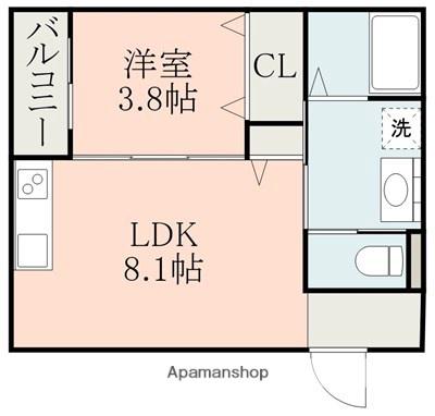GRAND CRU CLASSE大津(1LDK/1階)の間取り写真