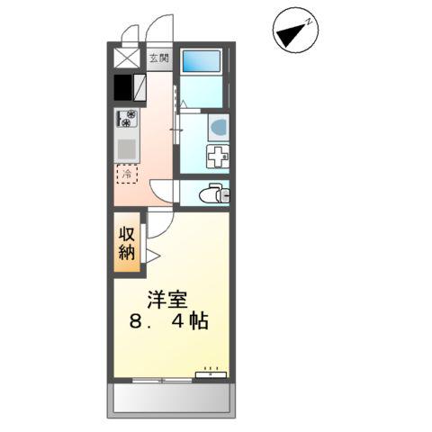 TIEDE HOUSE・K(1K/2階)の間取り写真