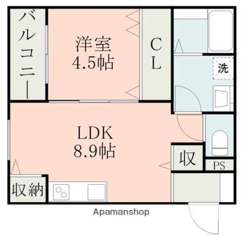 GRAND CRU CLASSE大津Ⅲ(1LDK/1階)の間取り写真