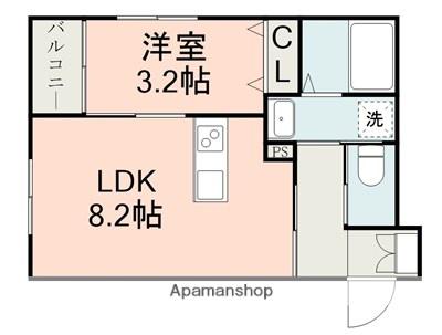 ライトアロー 楠(1LDK/1階)の間取り写真