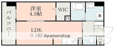 AVANCE菊陽(1LDK/5階)の間取り写真