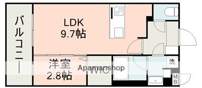 ラ・シック光の森駅Ⅱ(1LDK/1階)の間取り写真