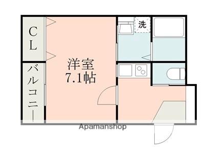 サイエンス吉富(1K/2階)の間取り写真