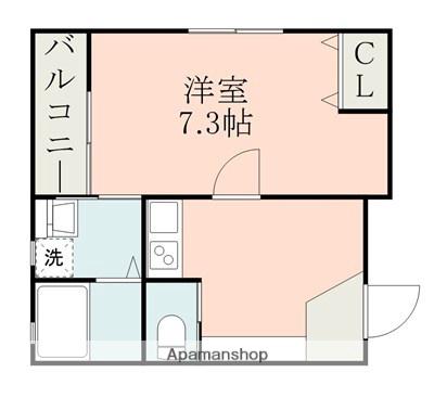 サイエンス吉富(1K/2階)の間取り写真