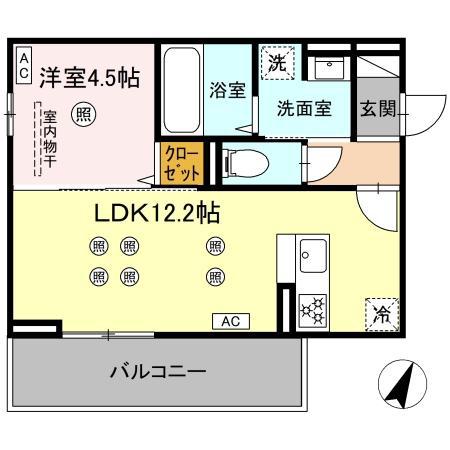 ザ スターリング シンホカ(1LDK/2階)の間取り写真