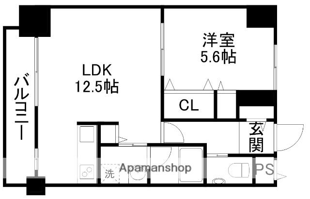 テクノマンション大津(1LDK/2階)の間取り写真