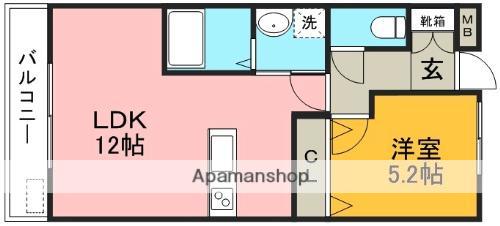 ヨーロピアンシャレー清水万石壱番館(1LDK/2階)の間取り写真