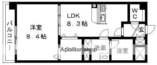 セラコート本山(1LDK/2階)の間取り写真
