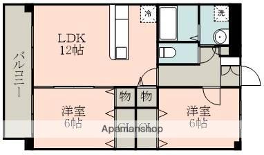 アルエット菊陽(2LDK/2階)の間取り写真