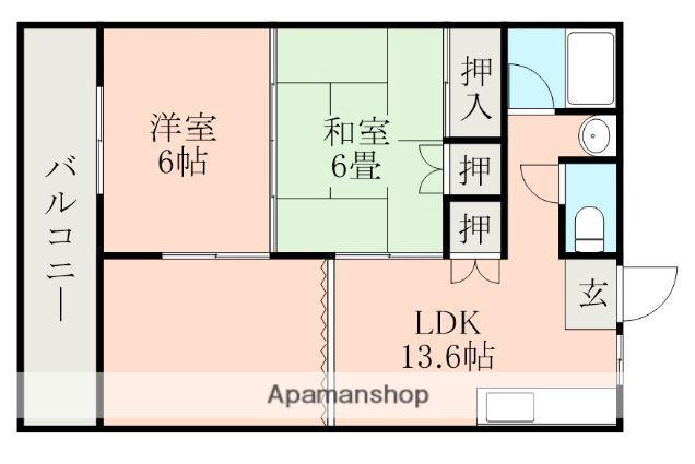 シャトレ須屋(2LDK/3階)の間取り写真