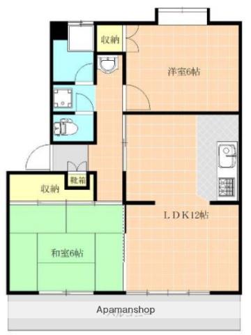 ハイムコスモスⅠ(2LDK/3階)の間取り写真