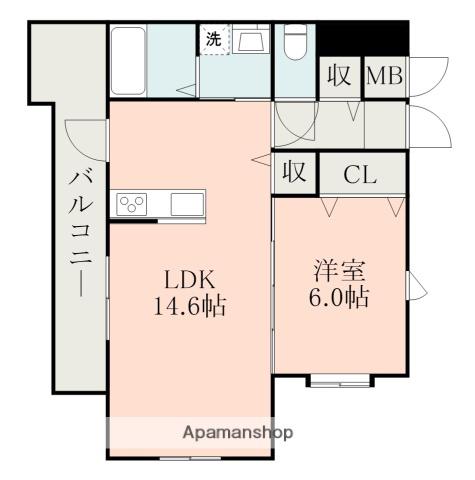 ヴィレッジMT(1LDK/1階)の間取り写真