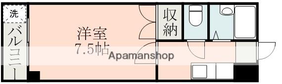 第一渡鹿ハイツ(1K/3階)の間取り写真