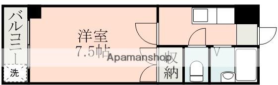 第一渡鹿ハイツ(1K/3階)の間取り写真