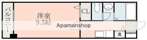 NICEマンション九品寺(1K/9階)の間取り写真