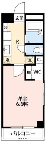 エスポワール黒髪(1K/3階)の間取り写真