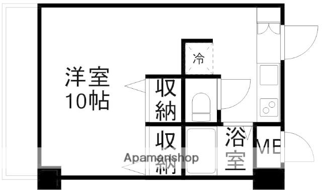 シルクハイム(ワンルーム/5階)の間取り写真