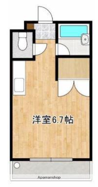 アンプルール新屋敷(ワンルーム/2階)の間取り写真