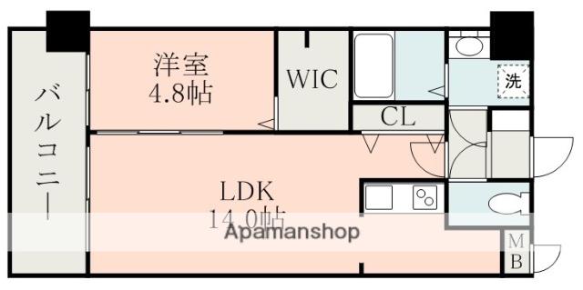 ISM水前寺(1LDK/7階)の間取り写真