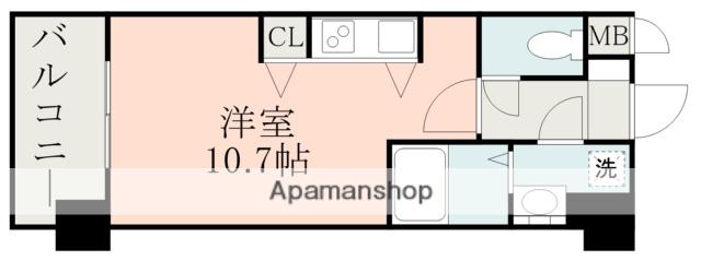 ISM水前寺(ワンルーム/3階)の間取り写真