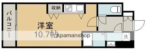 ISM水前寺(ワンルーム/5階)の間取り写真