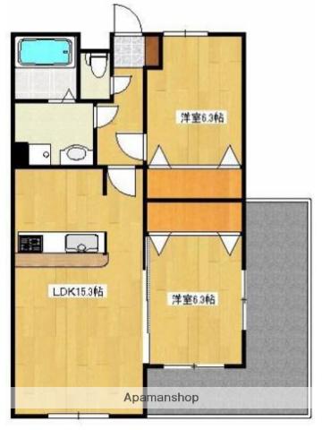 ADVANCE武蔵野台(2LDK/3階)の間取り写真