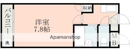 アビタシオン渡鹿(1K/4階)の間取り写真