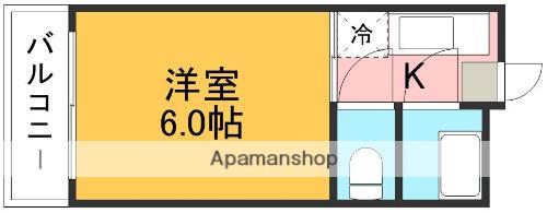 ラ・シエロ託麻本通(1K/3階)の間取り写真