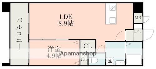 S-FORT平成けやき通(1LDK/6階)の間取り写真