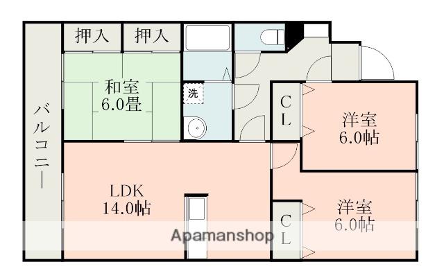 エクレールT&Y(3LDK/3階)の間取り写真