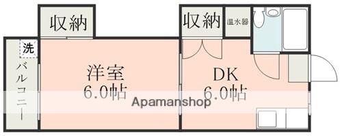 しおやまちハイツ(1DK/3階)の間取り写真