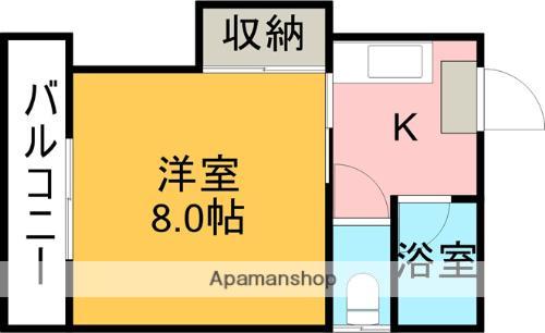 セゾン新屋敷(1K/2階)の間取り写真