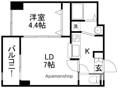 S-FORT保田窪(1LDK/9階)の間取り写真